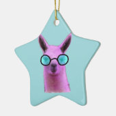 Cool Pink Llama! Keramik Weihnachtsschmuck (Links)