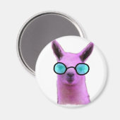 Cool Pink Llama! Magnet (Vorderseite/Rückseite)