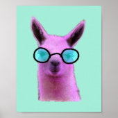 Cool Pink Llama Poster (Vorne)