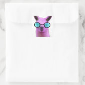 Cool Pink Llama! Quadratischer Aufkleber (Tasche)