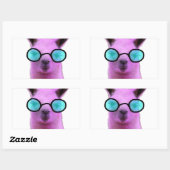 Cool Pink Llama! Rechteckiger Aufkleber (Blatt)