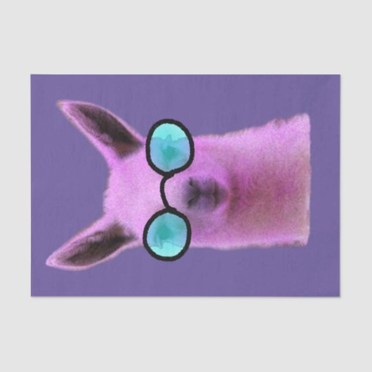 Cool Pink Llama! Seidenpapier (Vorderseite)