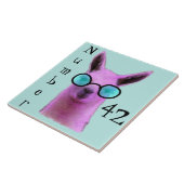 Cool Pink Llama! Seitennummer Fliese (Seite)