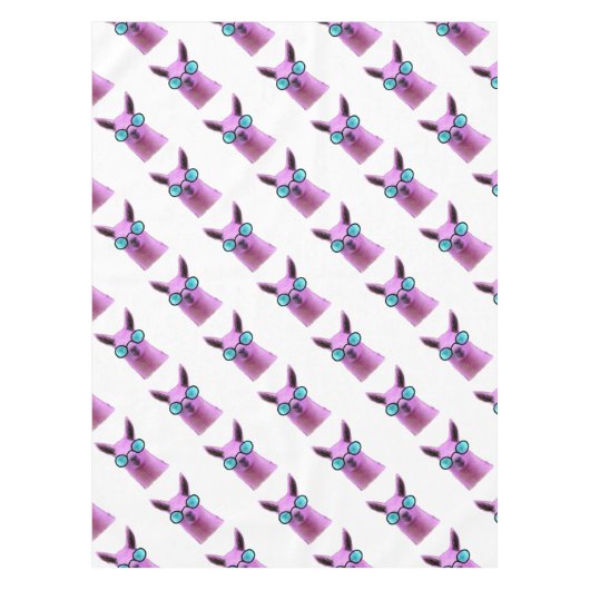 Cool Pink Llama! Tischdecke (Vorderseite)