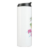 Cool Pink-Miami-Beach-Florida Graphic Thermosbecher (Nach links gedreht)