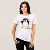 Cool Pirate Penguin Tri-Blend Shirt (Vorderseite voll)