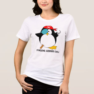 Cool Pirate Penguin Tri-Blend Shirt