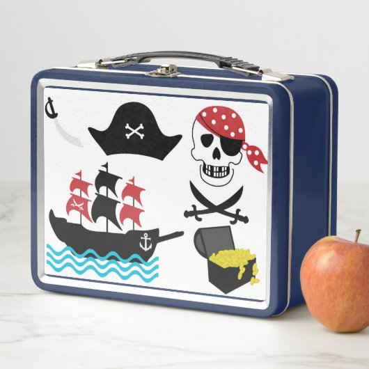 Cool Pirate Skull Metall Lunch Box (Beispiel)
