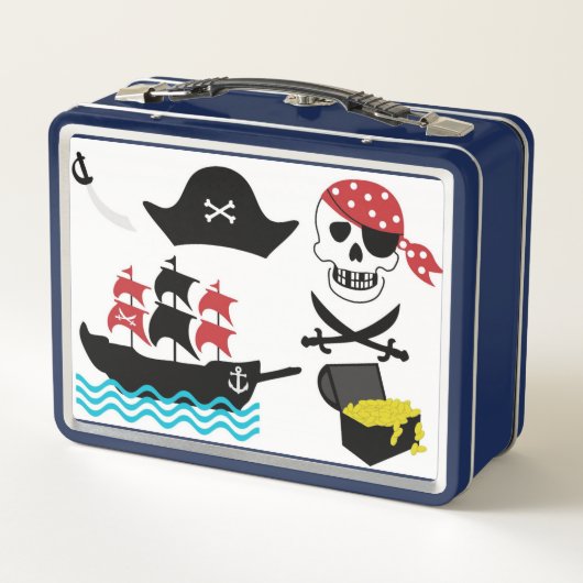 Cool Pirate Skull Metall Lunch Box (Rückseite)