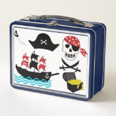 Cool Pirate Skull Metall Lunch Box (Vorderseite)