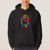 Cool Pitbull Dog Design Hoodie (Vorderseite)