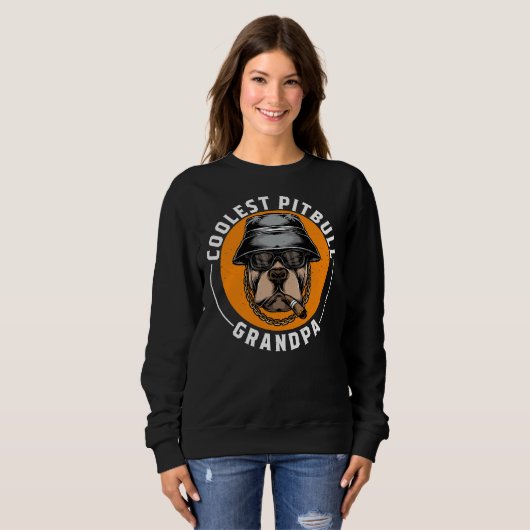 Cool Pitbull Opa Sweatshirt (Vorne ganz)