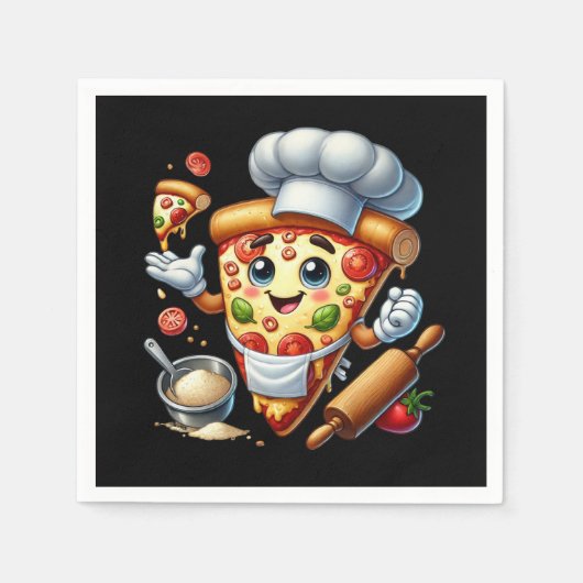 Cool Pizza lovers party  Serviette (Vorderseite)