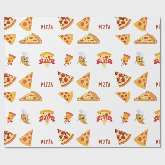 Cool Pizza Slices Pizza Lovers Geschenkpapier (Flach)