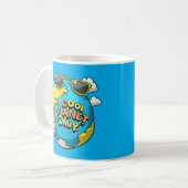 Cool Planet Kaffee Tasse Fun Earth Cartoon Öko Gif (Vorderseite Links)