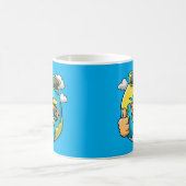 Cool Planet Kaffee Tasse Fun Earth Cartoon Öko Gif (Mittel)