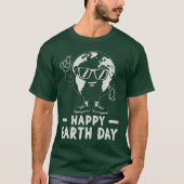 Cool Planet Retro Sonnenbrille Grap, Happy Earth D T-Shirt (Vorderseite)