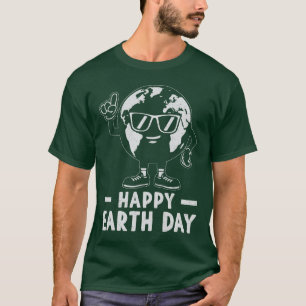 Cool Planet Retro Sonnenbrille Grap, Happy Earth D T-Shirt