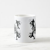 Cool Play Soccer Silhouetten Kaffeetasse (Mittel)