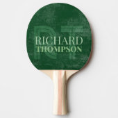 Cool Player Green Monogram (Name + Initiale) Tischtennis Schläger (Vorderseite)