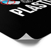 Cool Please Keep Sea Plastic Free Funny Turtle Poster (Ecke)