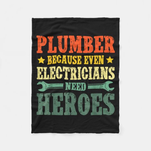 Cool Plumber Costume For Men Women Plumbing Tool P Fleecedecke (Vorderseite)