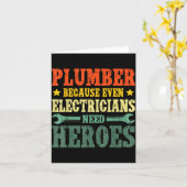 Cool Plumber Costume For Men Women Plumbing Tool P Karte (Gelbe Blume)