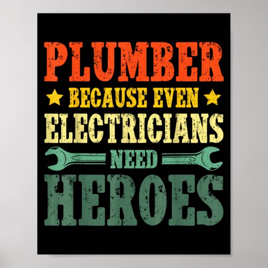 Cool Plumber Costume For Men Women Plumbing Tool P Poster (Vorne)