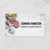 Cool Plumbing Tools Illustration Visitenkarte (Rückseite)