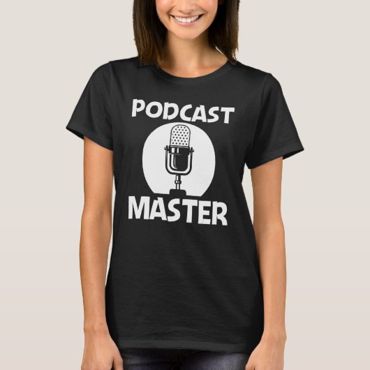 Cool Podcast For Men Women Podcaster Microphone St T-Shirt (Vorderseite)