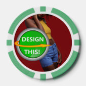 COOL! Poker Chips - Green-Custom (Vorderseite)