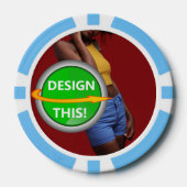 COOL! Poker Chips - Light Blue - Custom (Vorderseite)