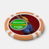 COOL! Poker Chips - Orange - kundenspezifisch (Einzeln)