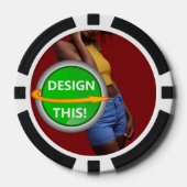 COOL! Poker Chips - Schwarz - Benutzerdefiniert (Vorderseite)