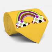 Cool Polka Dot Rainbow Neck Tie Krawatte (Gerollt)