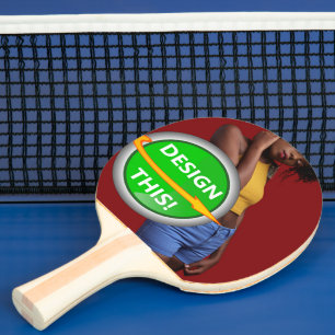 COOL! Pong Paddle - Vollständige Printwerbung auf  Tischtennis Schläger