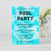 Cool Pool Party Blasen Geburtstag Einladung (Stehend Vorderseite)