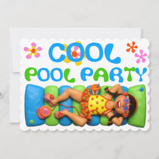 Cool Pool-Party Einladung