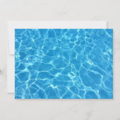 Cool Pool Party Foto | Geburtstag schwimmen Einladung (Rückseite)