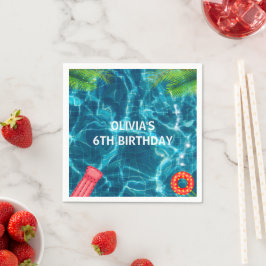 Cool Pool Party | Geburtstag schwimmen Serviette