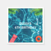 Cool Pool Party | Geburtstag schwimmen Serviette (Vorderseite)