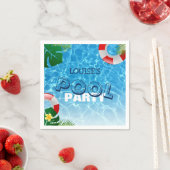 Cool Pool Party | Geburtstag schwimmen Serviette (Beispiel)