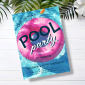 Cool Pool Party Geburtstagseinladung Einladung