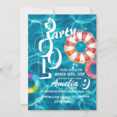 Cool Pool Party Kindergeburtstag Einladung (Vorderseite)