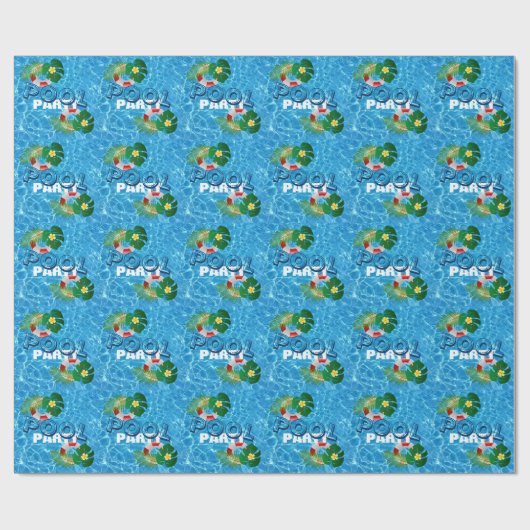 Cool Pool Party Kindergeburtstag Geschenkpapier (Flach)