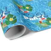 Cool Pool Party Kindergeburtstag Geschenkpapier (Rolleneckpunkt)