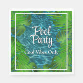 Cool Pool Party Palm Blätter Serviette (Vorderseite)