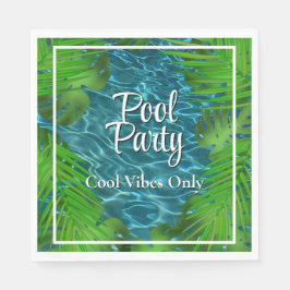 Cool Pool Party Palm Blätter Serviette