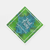 Cool Pool Party Palm Blätter Serviette (Ecke)