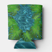 Cool Pool Party vibes palm Blätter Dosenkühler (Rückseite)